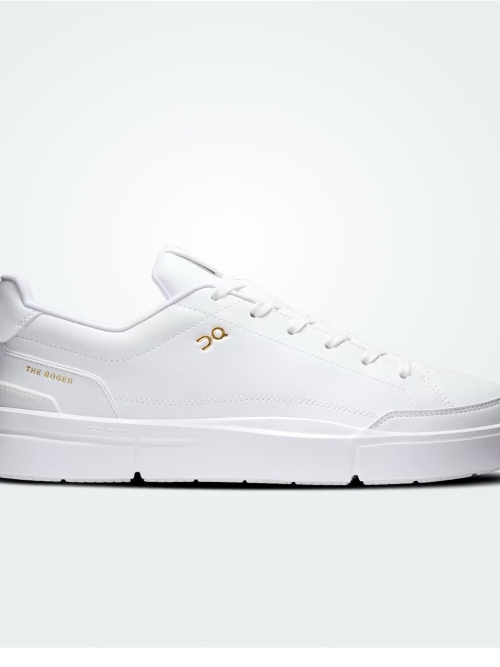 On Running The Roger Low-Top Sneaker - White with Gold Accent